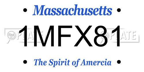 1MFX81 Massachusetts License Plate