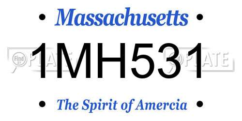 1MH531 Massachusetts License Plate