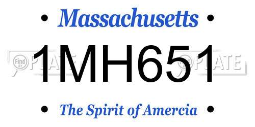 1MH651 Massachusetts License Plate