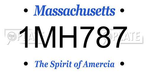 1MH787 Massachusetts License Plate