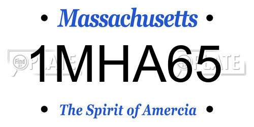 1MHA65 Massachusetts License Plate
