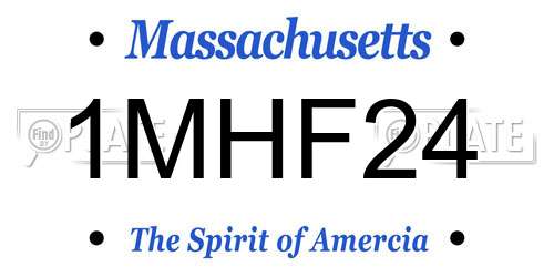 1MHF24 Massachusetts License Plate