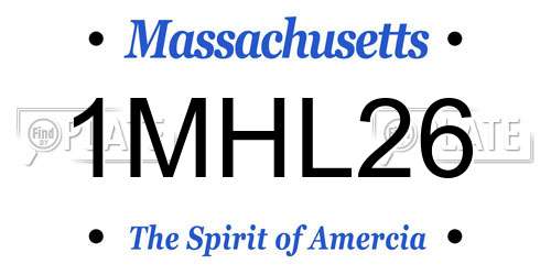 1MHL26 Massachusetts License Plate