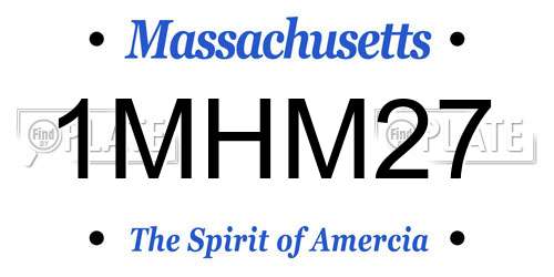 1MHM27 Massachusetts License Plate