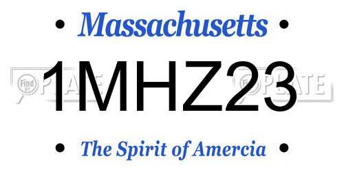 1MHZ23 Massachusetts License Plate