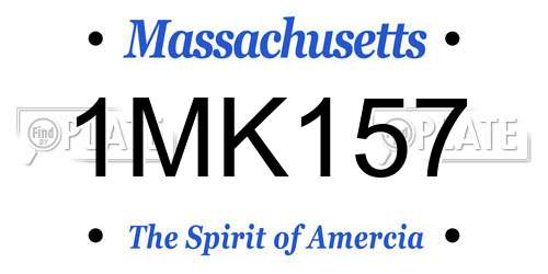 1MK157 Massachusetts License Plate