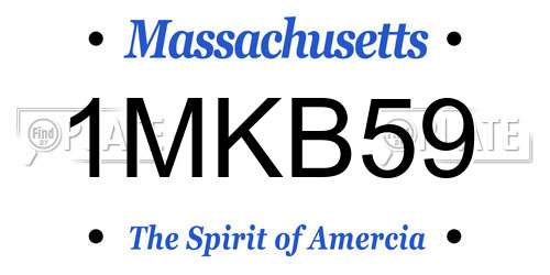 1MKB59 Massachusetts License Plate