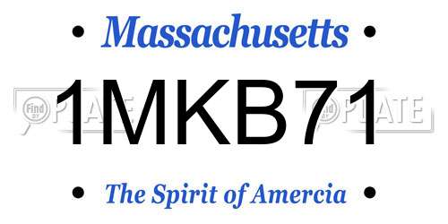 1MKB71 Massachusetts License Plate