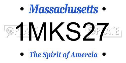 1MKS27 Massachusetts License Plate