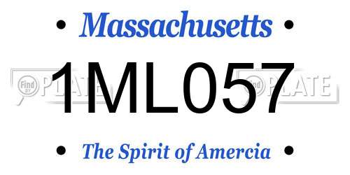 1ML057 Massachusetts License Plate