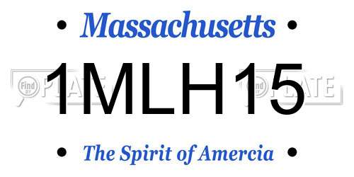 1MLH15 Massachusetts License Plate