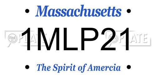 1MLP21 Massachusetts License Plate