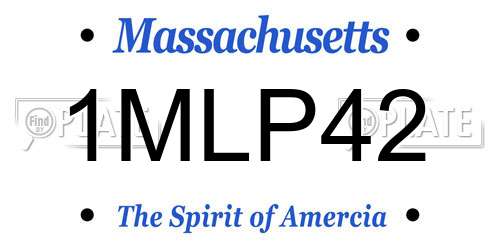 1MLP42 Massachusetts License Plate