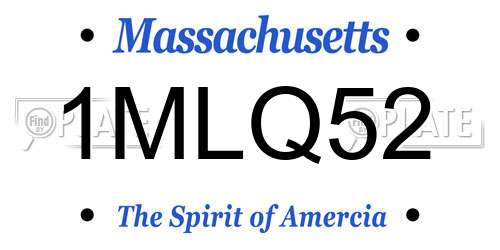 1MLQ52 Massachusetts License Plate