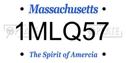 1MLQ57 Massachusetts License Plate