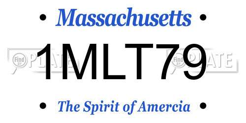 1MLT79 Massachusetts License Plate