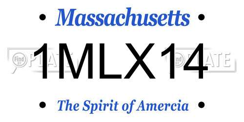 1MLX14 Massachusetts License Plate