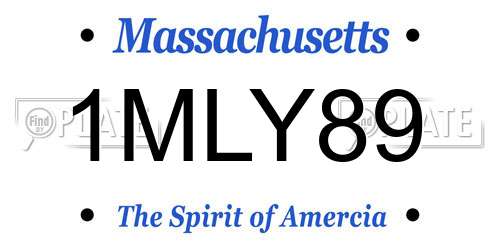 1MLY89 Massachusetts License Plate