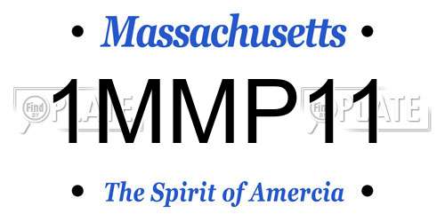 1MMP11 Massachusetts License Plate