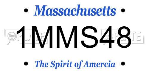 1MMS48 Massachusetts License Plate