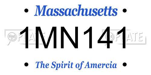 1MN141 Massachusetts License Plate