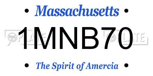 1MNB70 Massachusetts License Plate