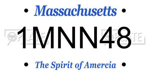 1MNN48 Massachusetts License Plate