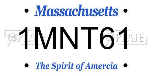 1MNT61 Massachusetts License Plate