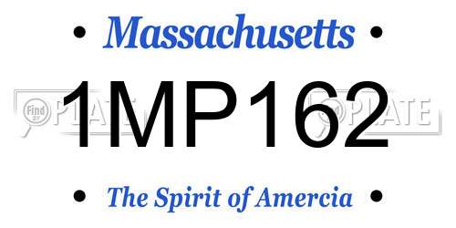 1MP162 Massachusetts License Plate