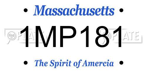 1MP181 Massachusetts License Plate