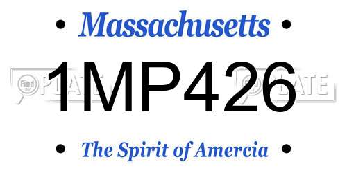 1MP426 Massachusetts License Plate