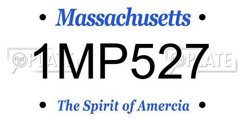 1MP527 Massachusetts License Plate