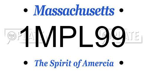 1MPL99 Massachusetts License Plate