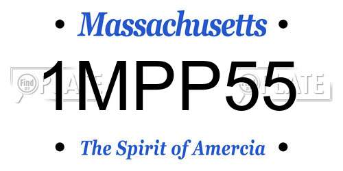 1MPP55 Massachusetts License Plate