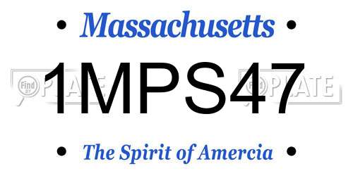 1MPS47 Massachusetts License Plate