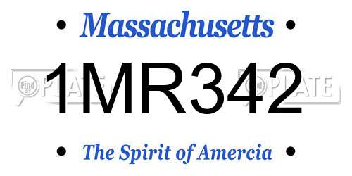 1MR342 Massachusetts License Plate