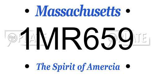 1MR659 Massachusetts License Plate