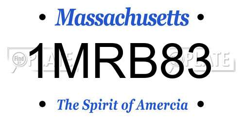 1MRB83 Massachusetts License Plate