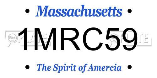1MRC59 Massachusetts License Plate