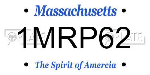 1MRP62 Massachusetts License Plate