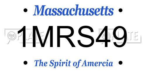 1MRS49 Massachusetts License Plate