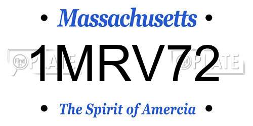 1MRV72 Massachusetts License Plate