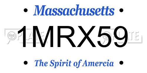 1MRX59 Massachusetts License Plate