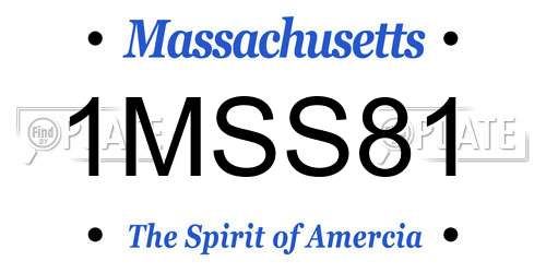 1MSS81 Massachusetts License Plate