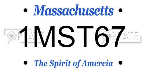 1MST67 Massachusetts License Plate