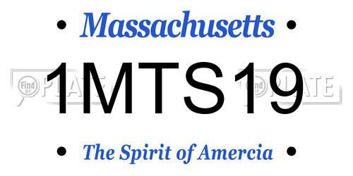 1MTS19 Massachusetts License Plate