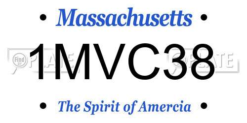 1MVC38 Massachusetts License Plate