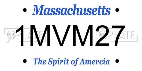 1MVM27 Massachusetts License Plate