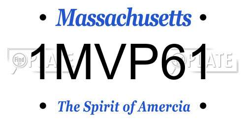 1MVP61 Massachusetts License Plate