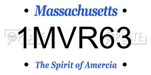 1MVR63 Massachusetts License Plate
